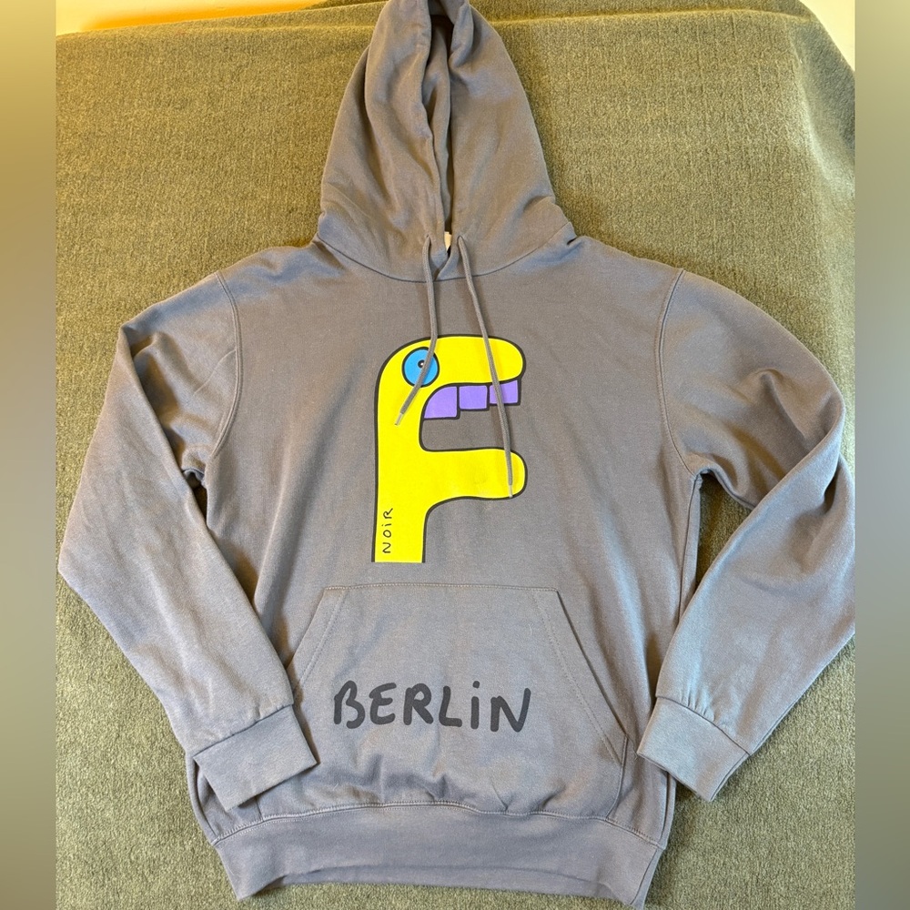 Berlin Street Art Hoodie Thierry Noir Inspired Graphic Sweatshirt Unisex Size M